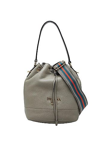 Prada Prada Logo Handbag Shoulder Bag 2WAY 1BE018 Greige Leather Women's PRADA (view 1)