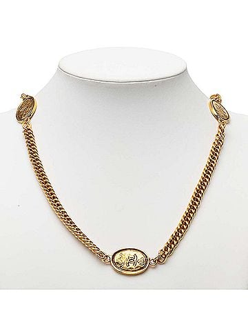 Chanel Chanel Coco Mark Vintage Crown Chain Necklace, Size 28, Gold Plated, Women's CHANEL (view 1)