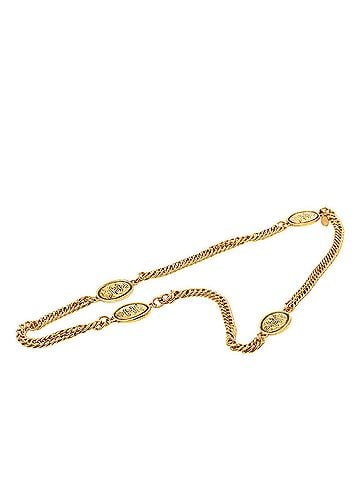 Chanel Chanel Coco Mark Vintage Crown Chain Necklace, Size 28, Gold Plated, Women's CHANEL (view 2)