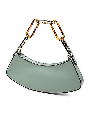 Fendi Fendi Auroch Swing Handbag One Shoulder 8BS068 Green Leather Women's FENDI (view 2)