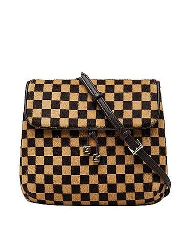 Louis Vuitton Louis Vuitton Damier Sauvage Gazelle Pochette Crossbody Shoulder Bag M92130 Brown Beige Calfskin Leather Women's LOUIS VUITTON (view 1)