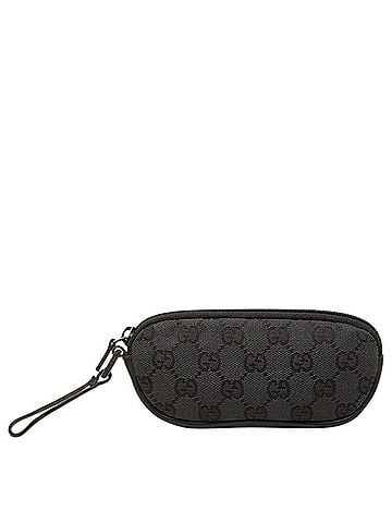Gucci Gucci GG Canvas Handbag Pouch Accessory Case 0301555 Black Leather Women's GUCCI (view 1)