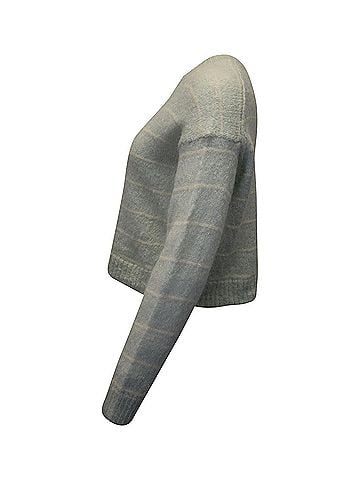Acne Acne Studios Striped Kassidy Sweater in Green Nylon (view 2)