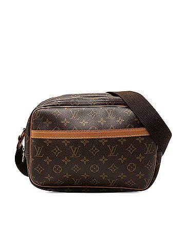 Louis Vuitton Louis Vuitton Monogram Reporter PM Crossbody Shoulder Bag M45254 Brown Leather Women's LOUIS VUITTON (view 1)