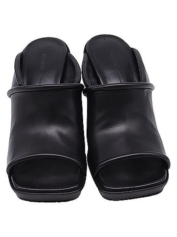 Khaite Khaite Stagg Wedge Sandals in Black Lamb Leather (view 2)