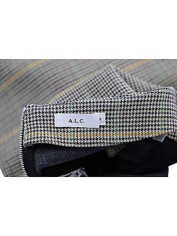A.L.C. A.L.C Plaid Mini Skirt in Beige Polyester (view 1)
