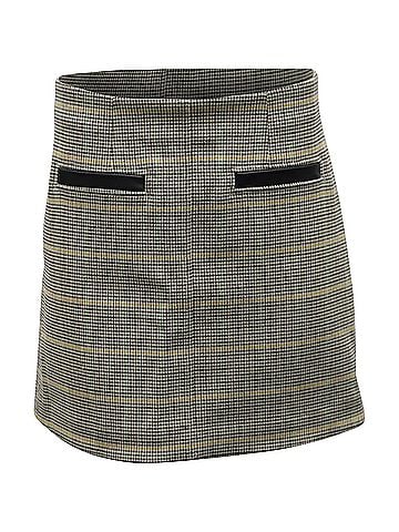 A.L.C. A.L.C Plaid Mini Skirt in Beige Polyester (view 2)