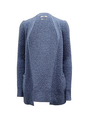 CO CO Open Cardigan in Blue Cashmere (view 1)