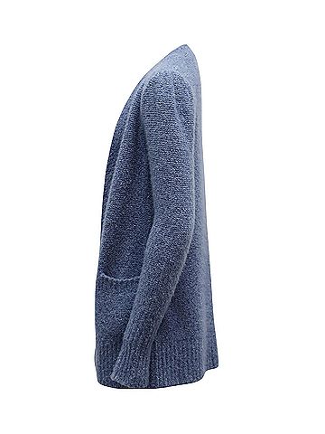 CO CO Open Cardigan in Blue Cashmere (view 2)