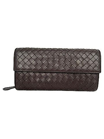 Bottega Veneta Bottega Veneta Intrecciato Continental Wallet in Brown Leather (view 1)