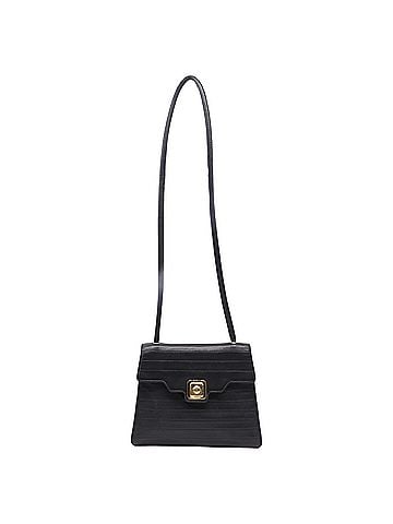 Chanel Chanel Vintage Quilted Trapeze Flap Shoulder Bag in Black Lamb Leather (view 1)