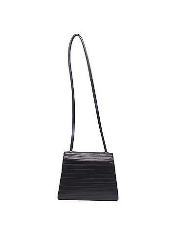 Chanel Chanel Vintage Quilted Trapeze Flap Shoulder Bag in Black Lamb Leather (view 2)