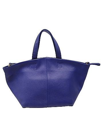 Mansur Gavriel Mansur Gavriel Tulipano Tote Bag in Blue Calf Leather (view 2)