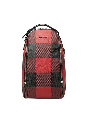 Dior Homme Dior Homme Check Body Bag Shoulder Red Black Leather Women's DIOR HOMME (view 1)