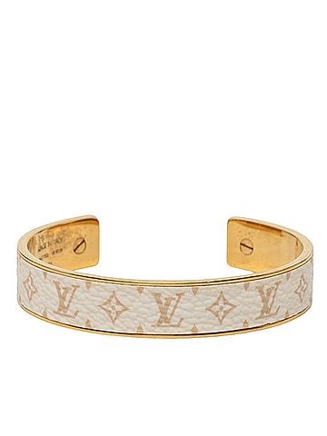Louis Vuitton Louis Vuitton Jonc Wild LV Bangle M67783 Gold White Plated Women's LOUIS VUITTON (view 1)