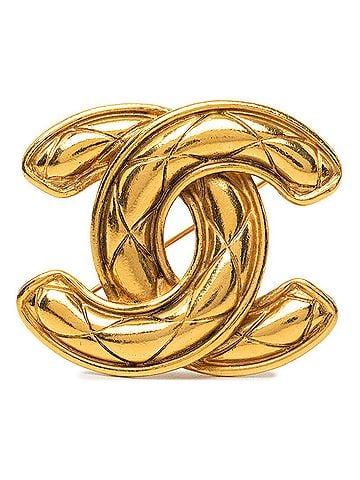 Chanel Chanel Coco Mark Vintage Logo Brooch Gold Plated Women's CHANEL (view 1)