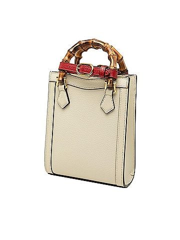 Gucci Gucci Bamboo Diana Mini Tote Bag, Handbag, Shoulder 2-Way, 739079, Ivory White Leather, Women's, GUCCI (view 2)