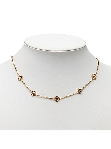 Louis Vuitton Louis Vuitton Monogram Flowerful Necklace M68125 Gold Plated Women's LOUIS VUITTON (view 1)