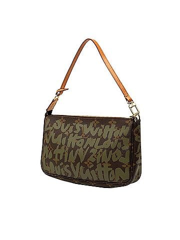Louis Vuitton Louis Vuitton Monogram Graffiti Pochette Accessoires Shoulder Bag Handbag Pouch M92191 Brown Khaki Leather Women's LOUIS VUITTON (view 2)