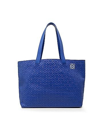 Loewe Loewe Repeat Anagram East West Tote Bag Shoulder Blue Leather Women's LOEWE (view 1)