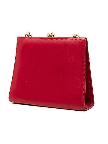 Salvatore Ferragamo Salvatore Ferragamo Vara Chain Shoulder Bag 223054 Red Leather Women's (view 2)