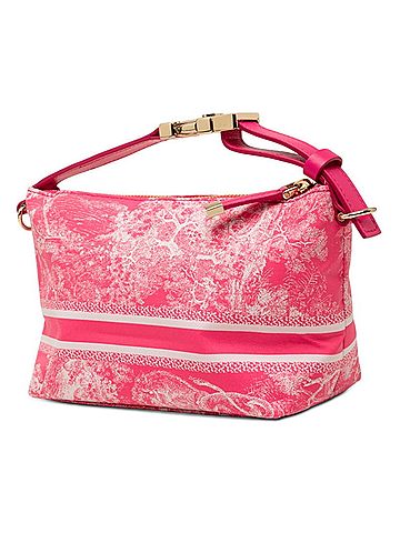 Christian Dior Christian Dior Dior Dioliviera Nomade Pouch Toile de Jouy Handbag Pink Leather Technical Canvas Women's (view 2)