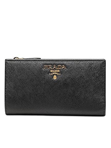 Prada Prada Bi-fold Wallet 1ML009 Black Pink Saffiano Leather Women's PRADA (view 1)