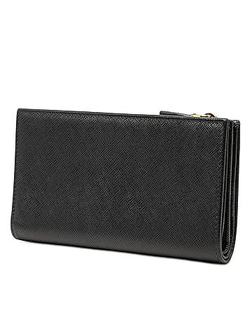 Prada Prada Bi-fold Wallet 1ML009 Black Pink Saffiano Leather Women's PRADA (view 2)