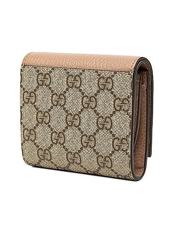 Gucci Gucci GG Marmont Supreme Bi-fold Wallet 598587 Beige Leather Women's GUCCI (view 2)