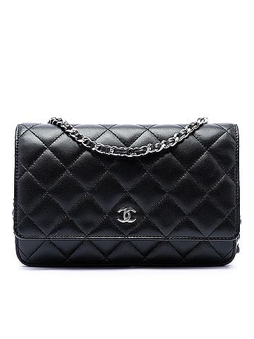 Chanel CC Quilted Lambskin Wallet On Chain (view 1)