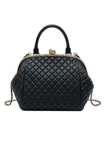 Chanel Paris Rome Quilted Calfskin Colosseum Lock Frame Bowling Bag (view 1)