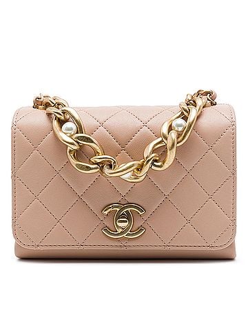 Chanel Mini Quilted Calfskin Pearl Boy Chain Flap (view 1)