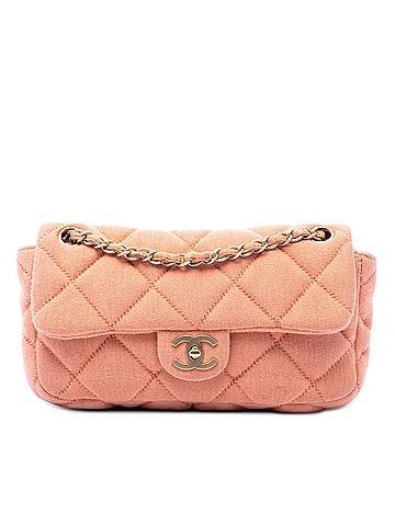 Chanel CC Quilted Jersey East West Flap (view 1)
