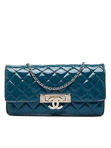 Chanel Quilted Patent Golden Class East West Wallet on Chain (view 1)