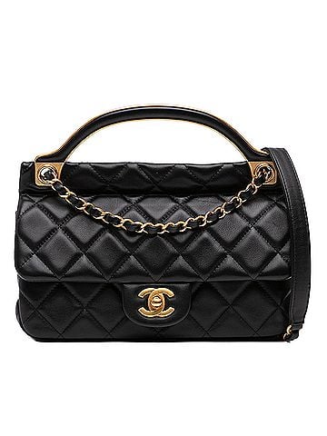 Chanel Small Quilted Calfskin Lady Handle Clutch With Chain (view 1)