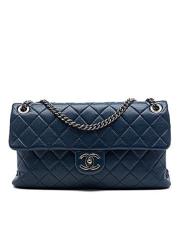 Chanel Large Quilted Shiny Sheepskin Burgundy Rocks Flap (view 1)