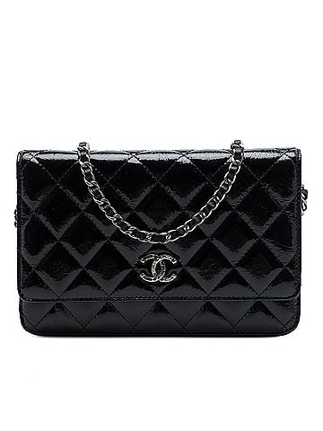 Chanel Paris Dallas CC Quilted Patent Goatskin Wallet on Chain (view 1)