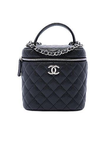 Chanel CC Quilted Caviar Top Handle Vanity with Chain (view 1)