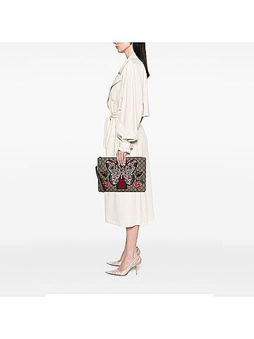 Gucci GG Supreme Web Butterfly Clutch (view 2)