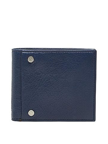 Balenciaga Balenciaga Square Coin Wallet, Bi-fold Compact, 542001, Navy Leather, Men's, BALENCIAGA (view 1)