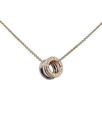 Bvlgari BVLGARI B-zero1 Perfect Mistake Pendant Necklace 355062 18KPG Pink Gold 18KWG White 750 Diamond Women's (view 2)