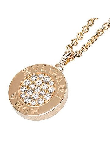 Bvlgari BVLGARI Chain Pendant Necklace 358375 18KPG Pink Gold White Shell Diamond Women's (view 1)