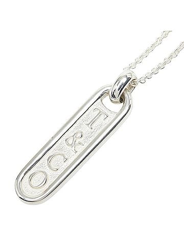 Tiffany & Co. Tiffany &amp; Co. Logo Plate Chain Pendant Necklace, SV925 Silver, Women's. (view 1)