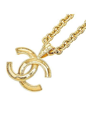 Chanel Chanel Coco Mark Chain Pendant Necklace, Gold Plated, Women's. (view 1)