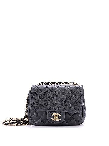 Chanel Square Classic Single Flap Bag Quilted Caviar Mini (view 1)