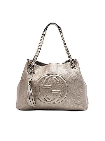 Gucci Medium Metallic Calfskin Soho Chain Tote (view 1)