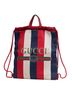Gucci Blue Striped Drawstring Backpack One size - photo 3