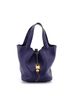Hermès 100% Leather Blue Picotin Lock Bag Clemence MM One size - photo 1