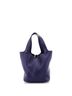 Hermès 100% Leather Blue Picotin Lock Bag Clemence MM One size - photo 4
