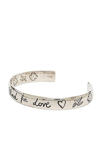 Gucci Gucci Blind for Love Bangle, Size 17, SV925 Silver, Women's. (view 2)